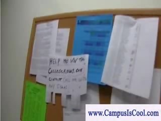 Sensational college dolls dancing and undressing on