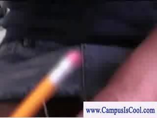 Blondinka kolledž diva blowing gara member in her jaýda
