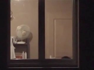 My erotic Neighbour Showing Tits - Window Voyeur