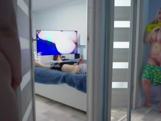 Stepdaughter spying on stepdad second part