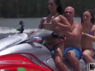 Teens Ride the Party Boat clip starring Eva Saldana - Mofos.com